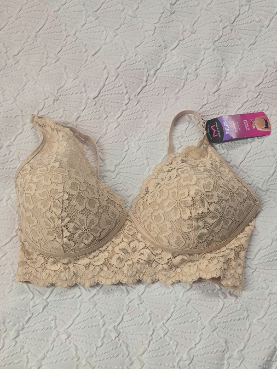 Maidenform Other - Maidenform Nude Lace Bralette with Floral Overlay